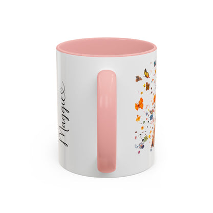 Pomeranian Personalized Colorful Accent Mugs, 11oz