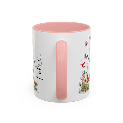 Wire Haired Vizsla Personalized Accent Mugs, 11oz