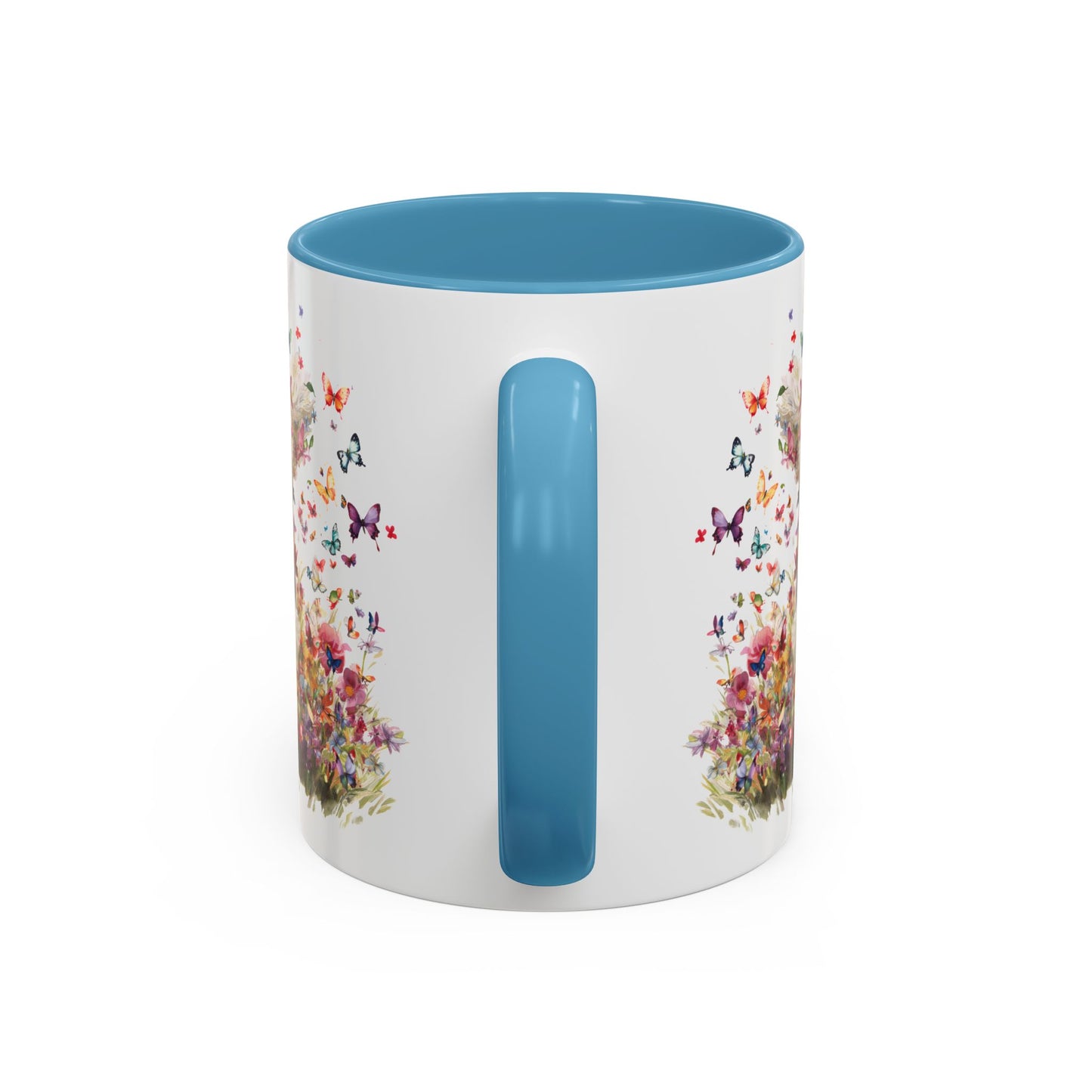 Poodle Butterfly Personalized Accent Mugs, 11oz