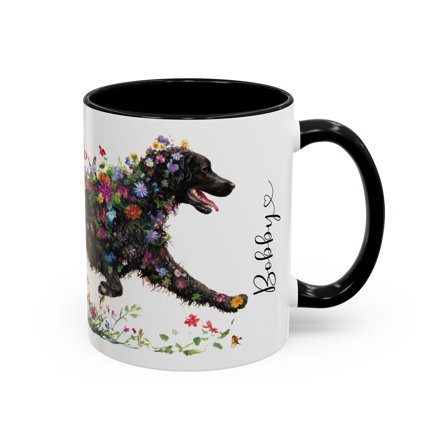 Curly Coated Retriever #2 Personalized Accent Mugs, 11oz