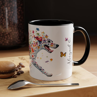 Dalmatian Personalized Accent Mugs, 11oz