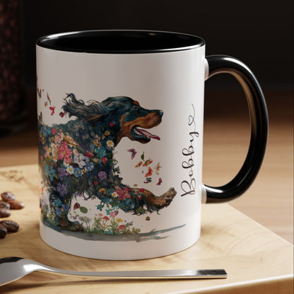 Gordon Setter Personalized Accent Mugs, 11oz