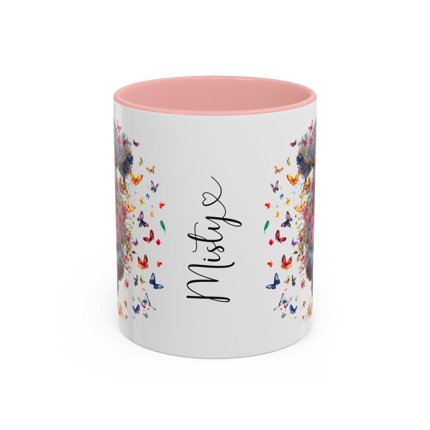 Poodle #6 Personalized Accent Mugs, 11oz