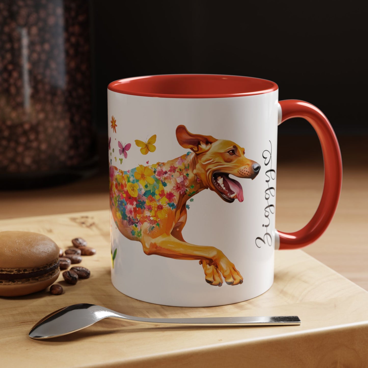 Rhodesian Ridgeback Personalized Accent Mugs, 11oz