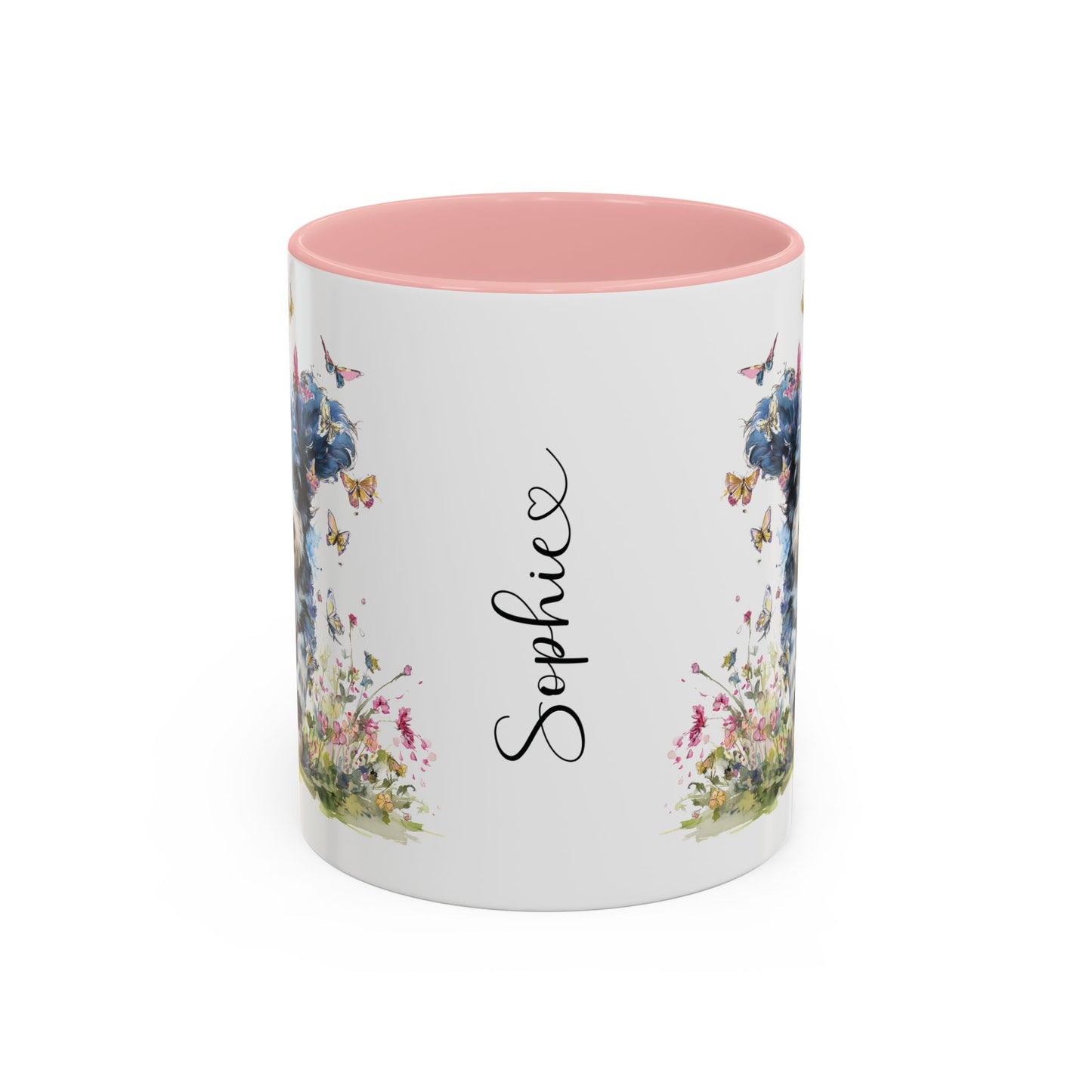 Blue Merle Cockapoo/Doodle Personalized Accent Mugs, 11oz