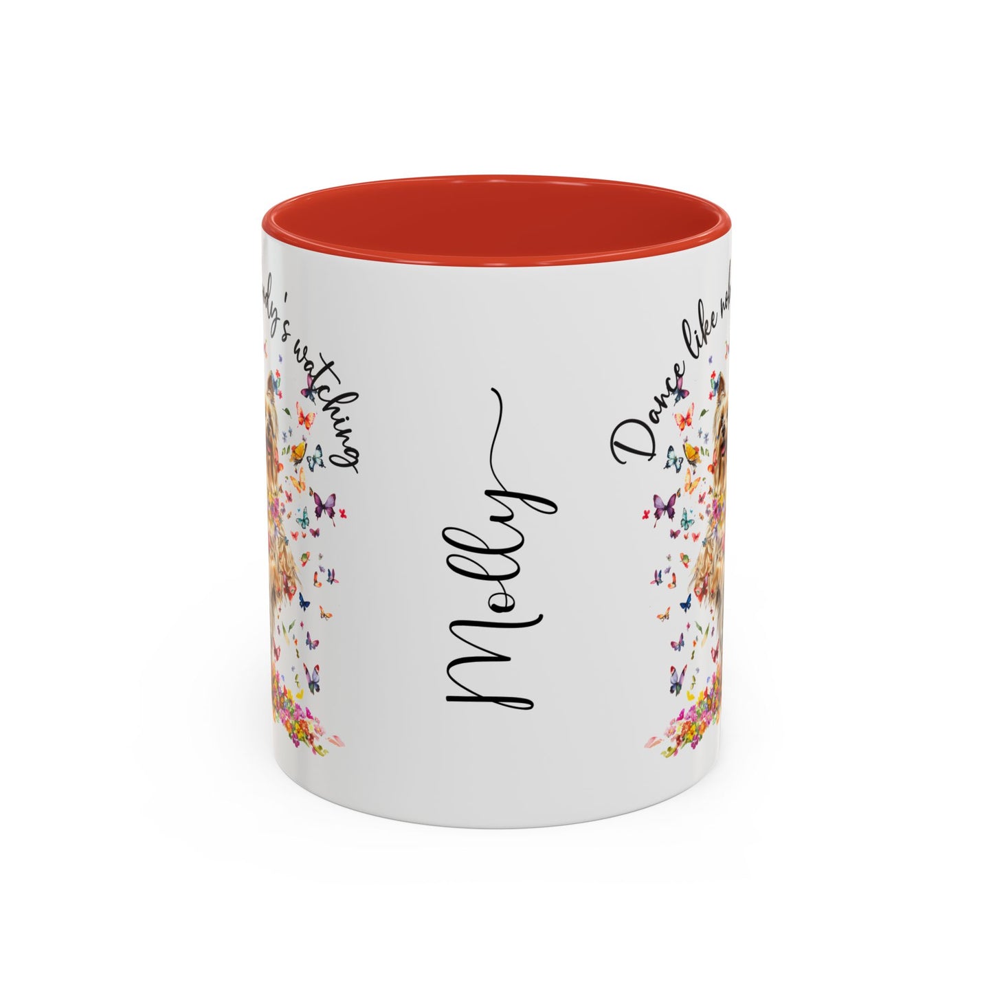 Silky Terrier "Dance like nobody's watching" personalized colourful Mugs, 11oz
