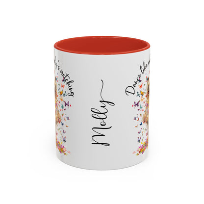 Silky Terrier "Dance like nobody's watching" personalized colourful Mugs, 11oz
