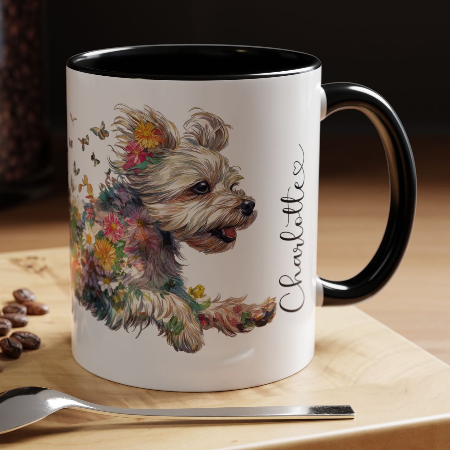 Yorkipoo #1 Personalized Accent Mugs, 11oz