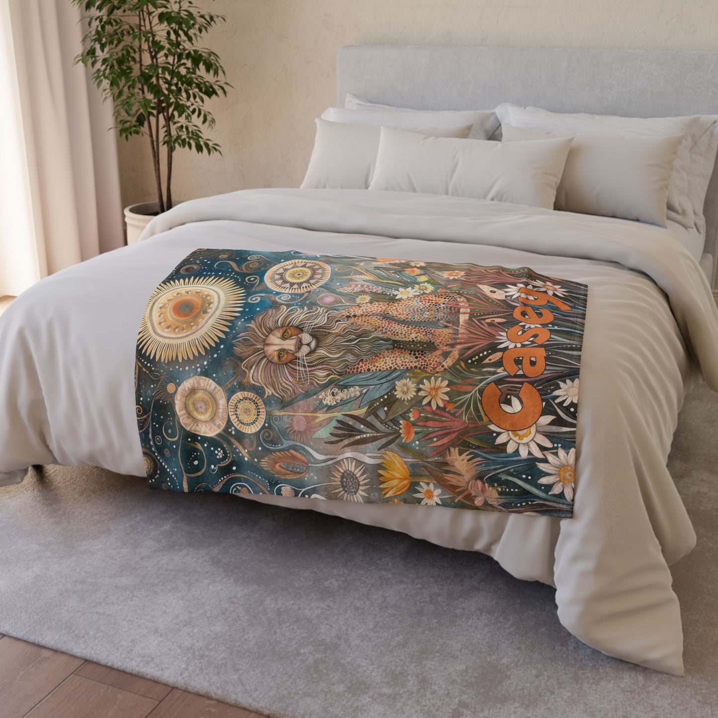 Lion Personalised Blanket