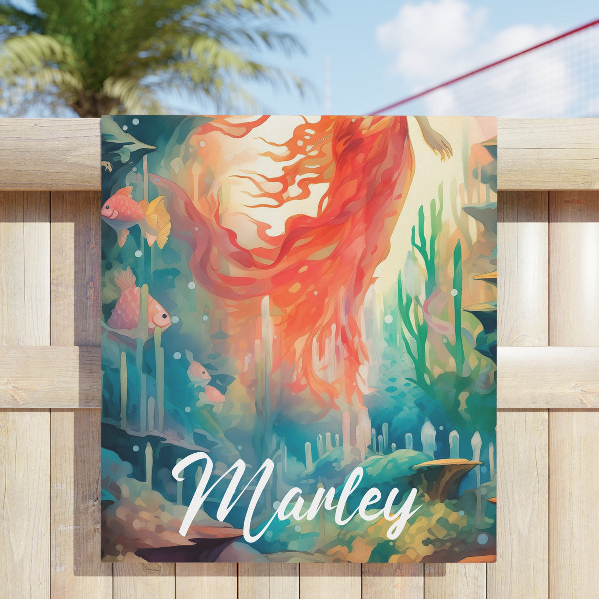 Mermaid #4 Personalised Beach Towels