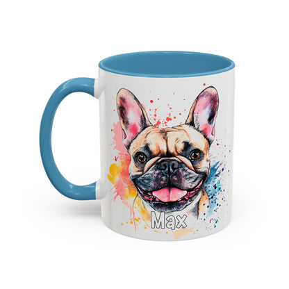 French Bulldog #2 Colourful Personalized Accent Mugs, 11oz