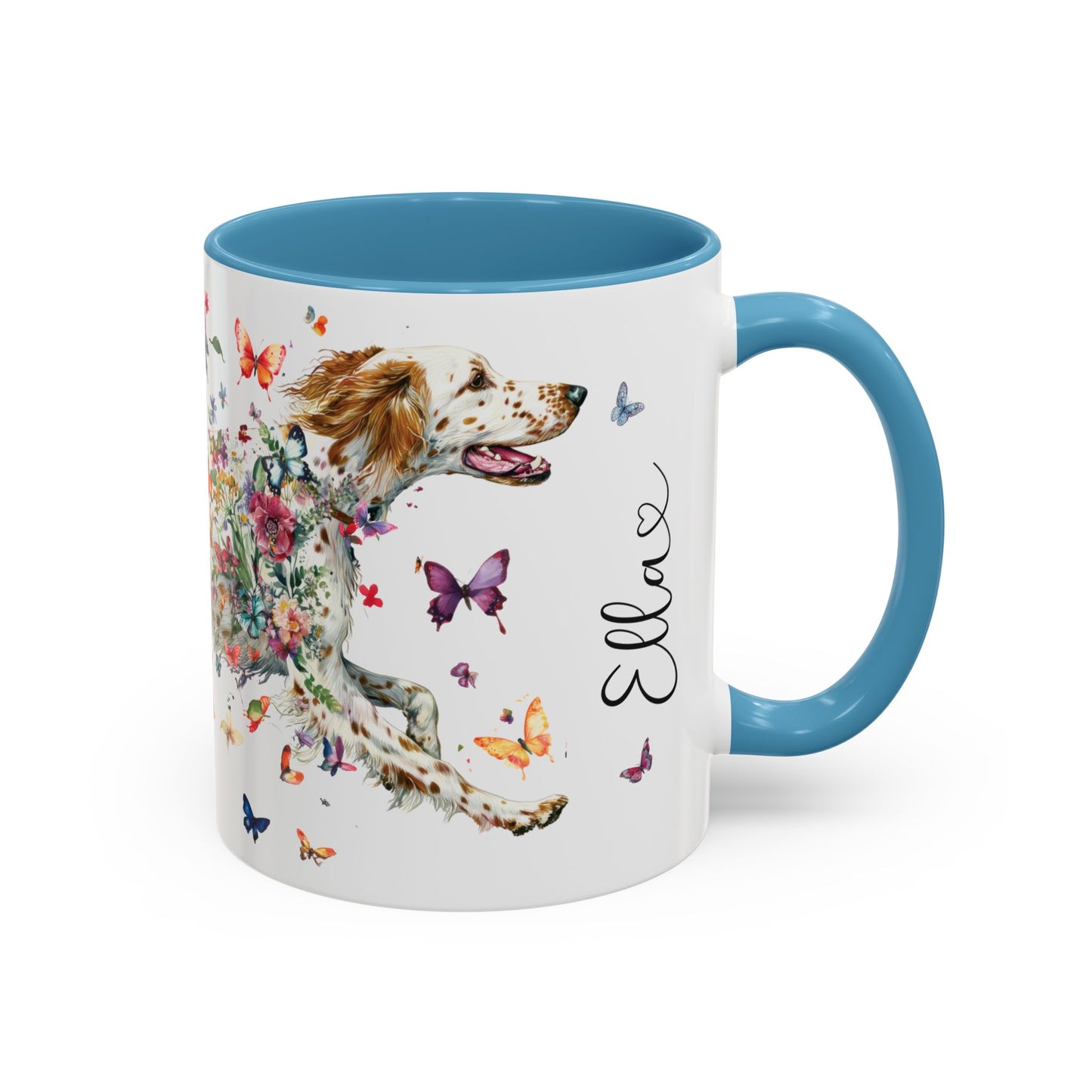English Setter #5 Personalized Accent Mugs, 11oz