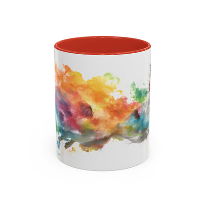 Chihuahua #3 Paint Colourful Personalised Accent Mugs, 11oz