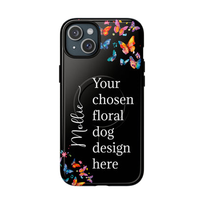 Magnetic Tough iPhone Case, Personalized from ANY OF OUR DESIGNS, Black case.