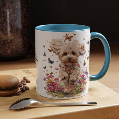 Maltipoo #5 Personalized Accent Mugs, 11oz