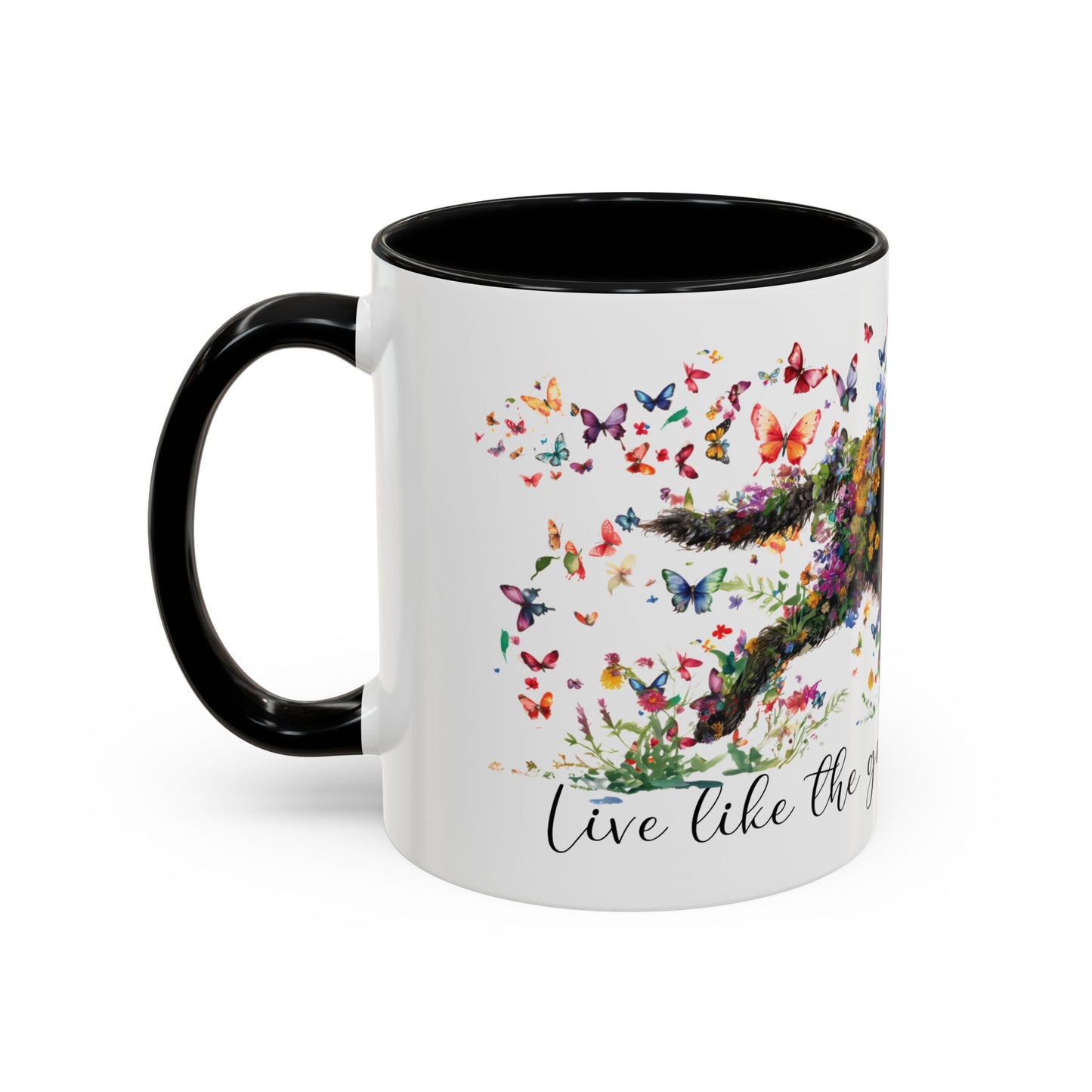 Curly Coated Retriever #2 “Live like the gate was left open" Accent Mugs, 11oz