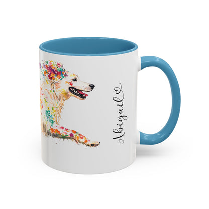 White Shepherd Personalized Accent Mugs, 11oz