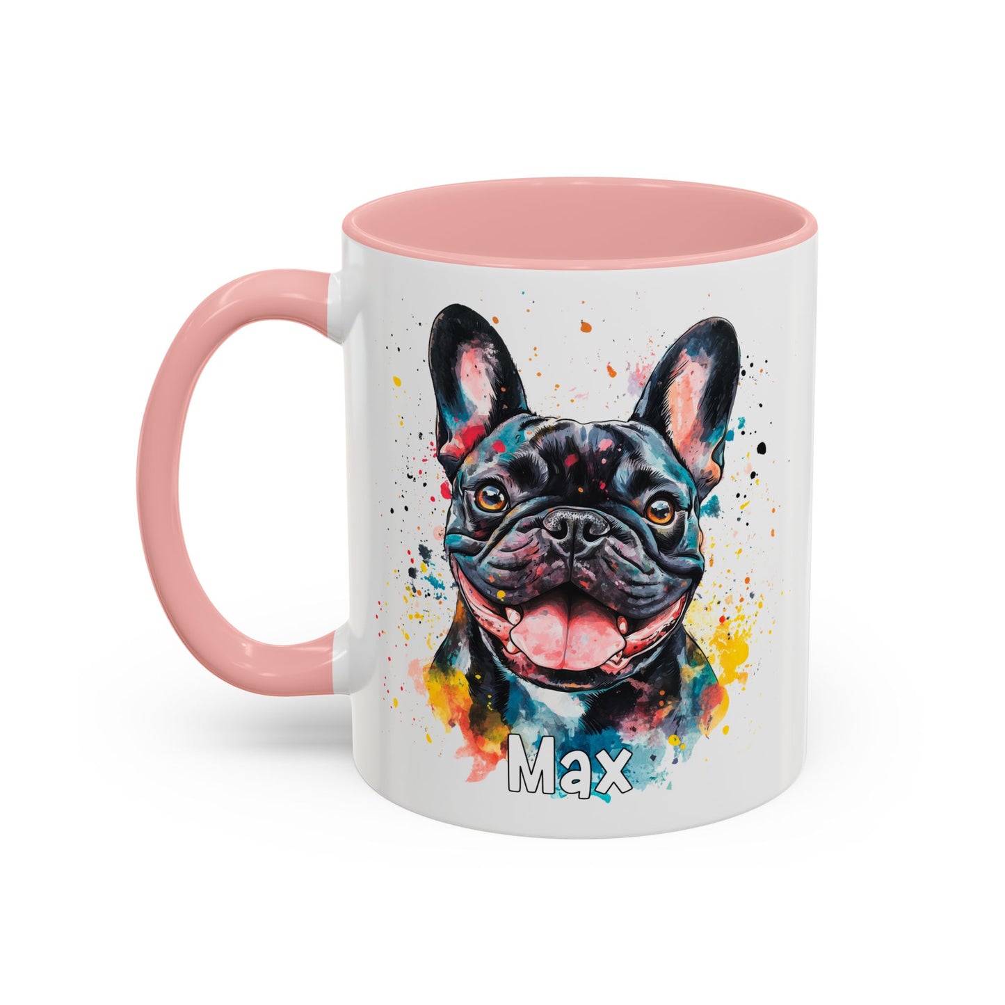 French Bulldog #1 Colourful Personalized Accent Mugs, 11oz