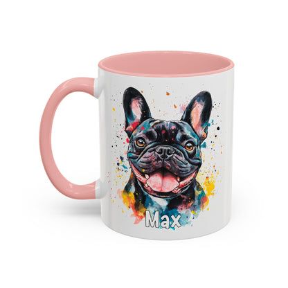 French Bulldog #1 Colourful Personalized Accent Mugs, 11oz