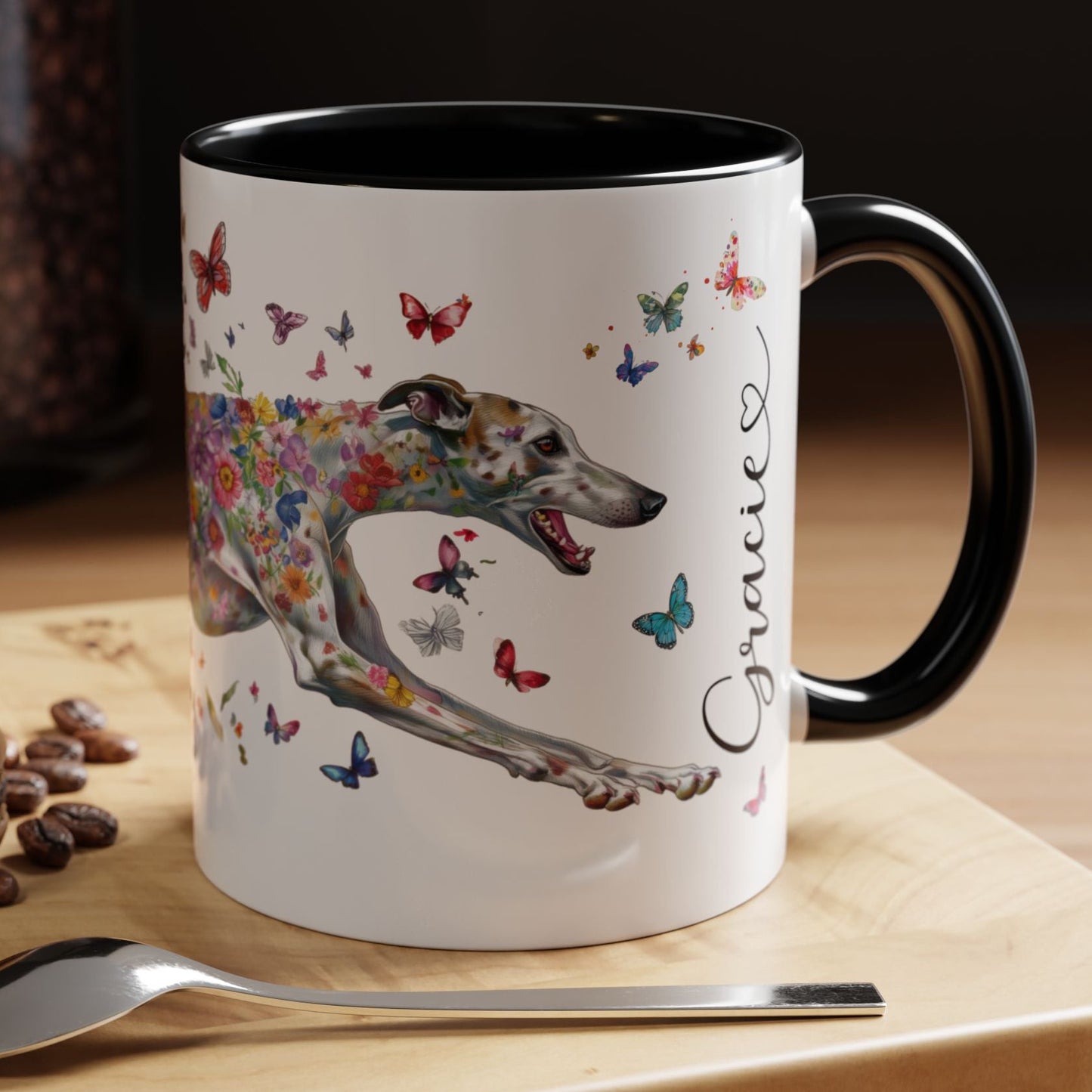 Greyhound #5 Personalized Accent Mugs, 11oz