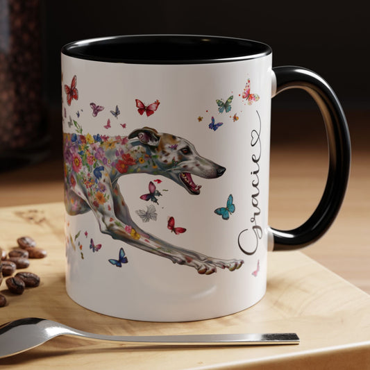 Greyhound #5 Personalized Accent Mugs, 11oz