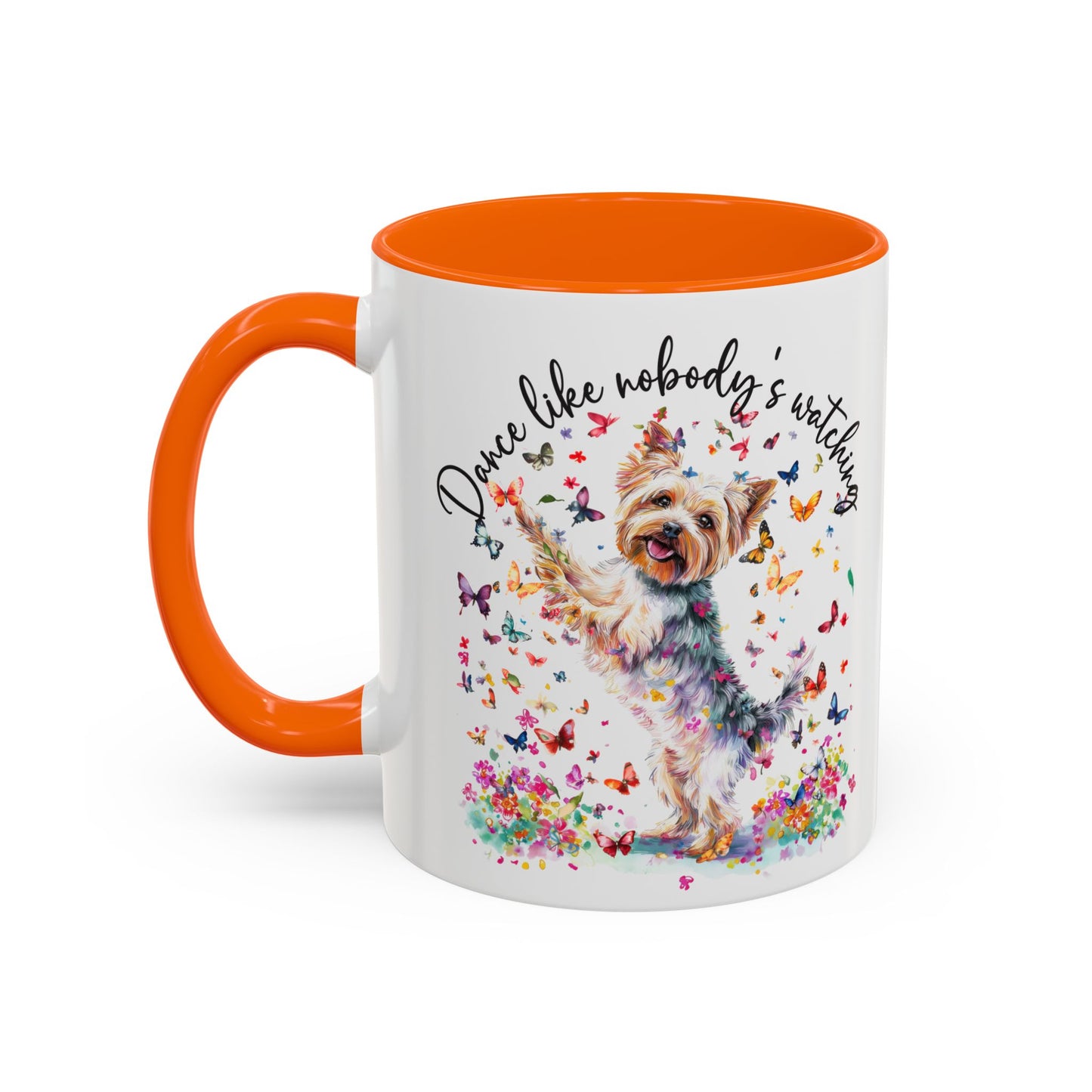 Yorkshire Terrier, Dance like nobody's watching 11oz  Accent Mugs