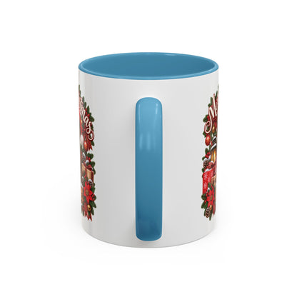 Labrador #3 Merry Christmas, personalised accent colour 11oz mug