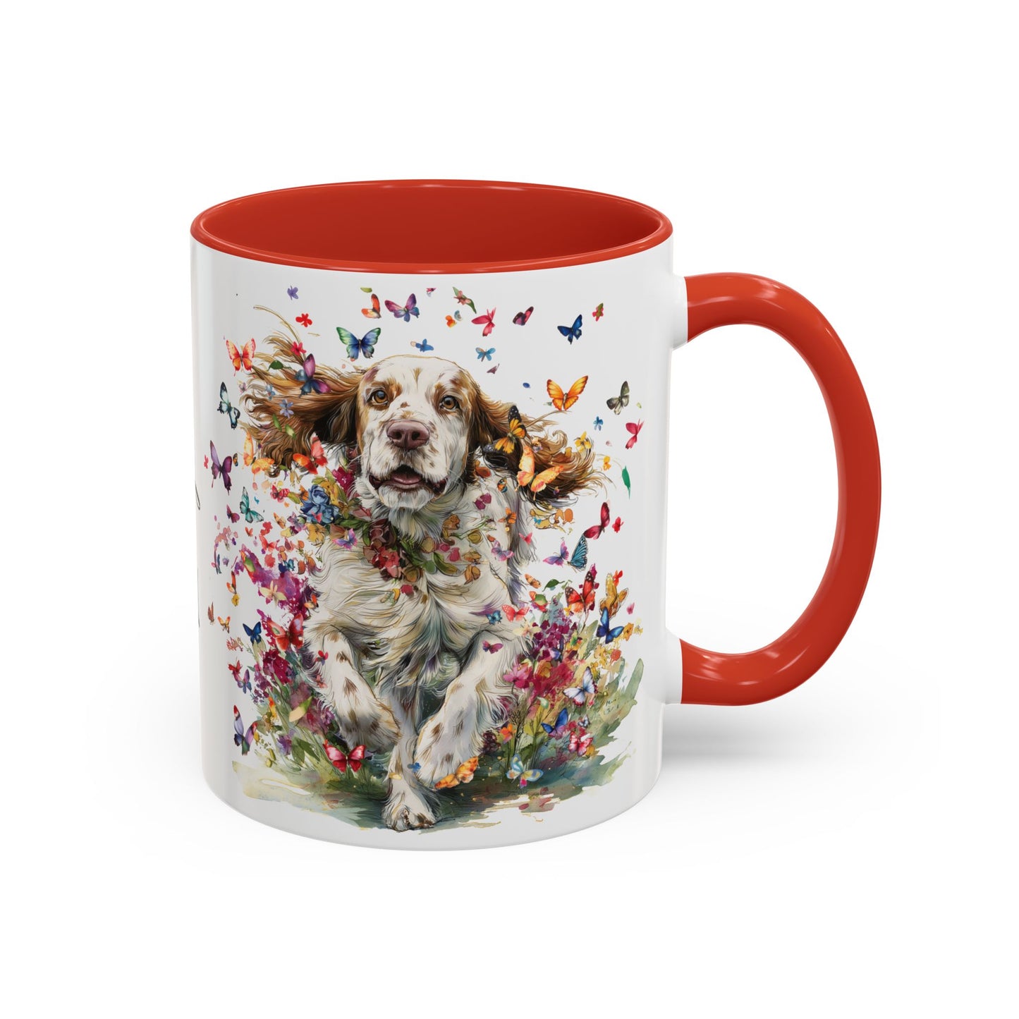 Clumber Spaniel #2 Personalized Accent Mugs, 11oz