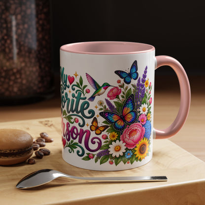 My Favorite Person, 11oz  accent mug (US spelling)