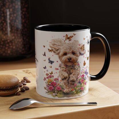 Maltipoo #5 Personalized Accent Mugs, 11oz