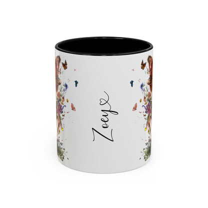 Border Collie #5 Personalized Accent Mugs, 11oz