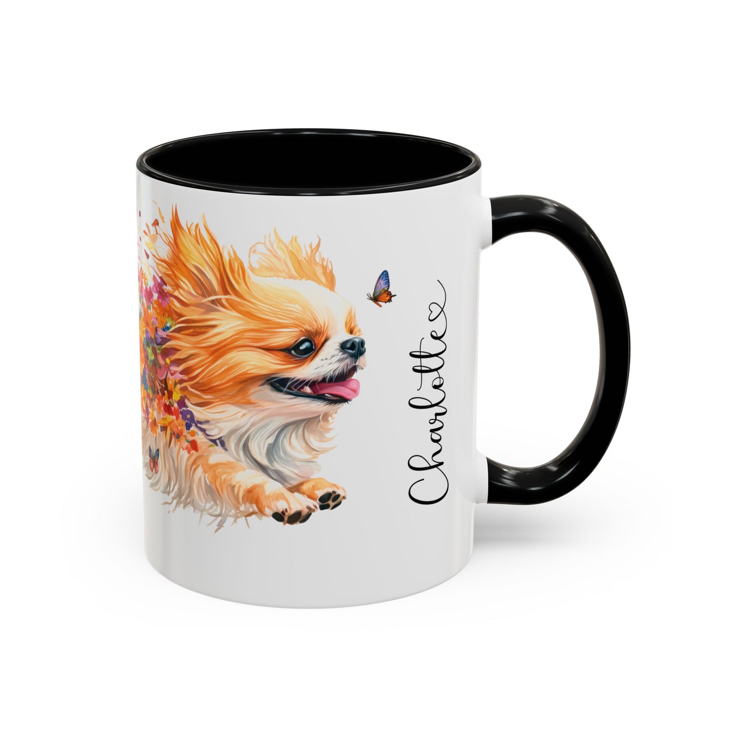 Peekingese Personalized Accent Mugs, 11oz
