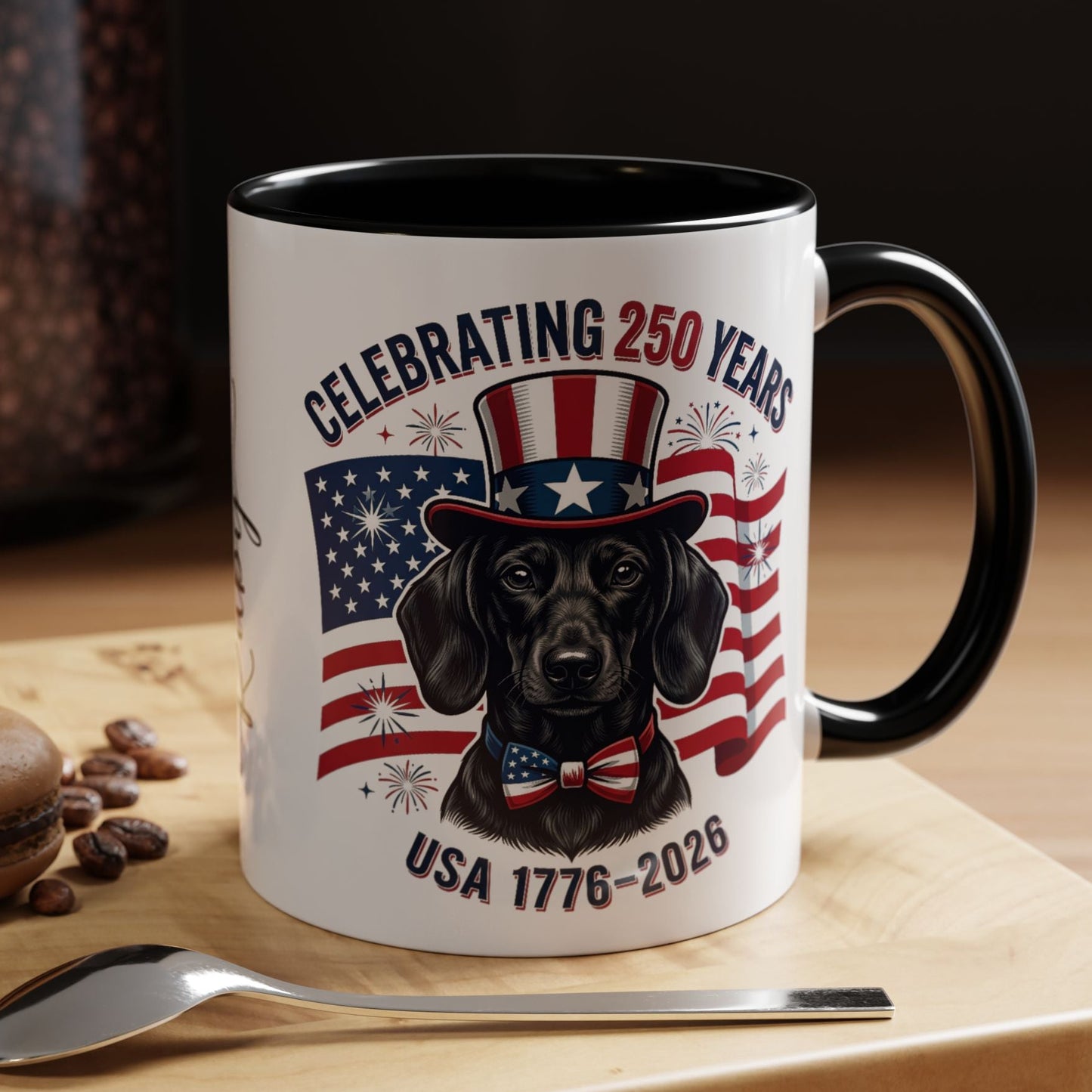 Dachshund #1 - 250th Celebration Personalised  Accent Mugs, 11oz & 15oz
