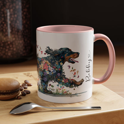 Gordon Setter Personalized Accent Mugs, 11oz