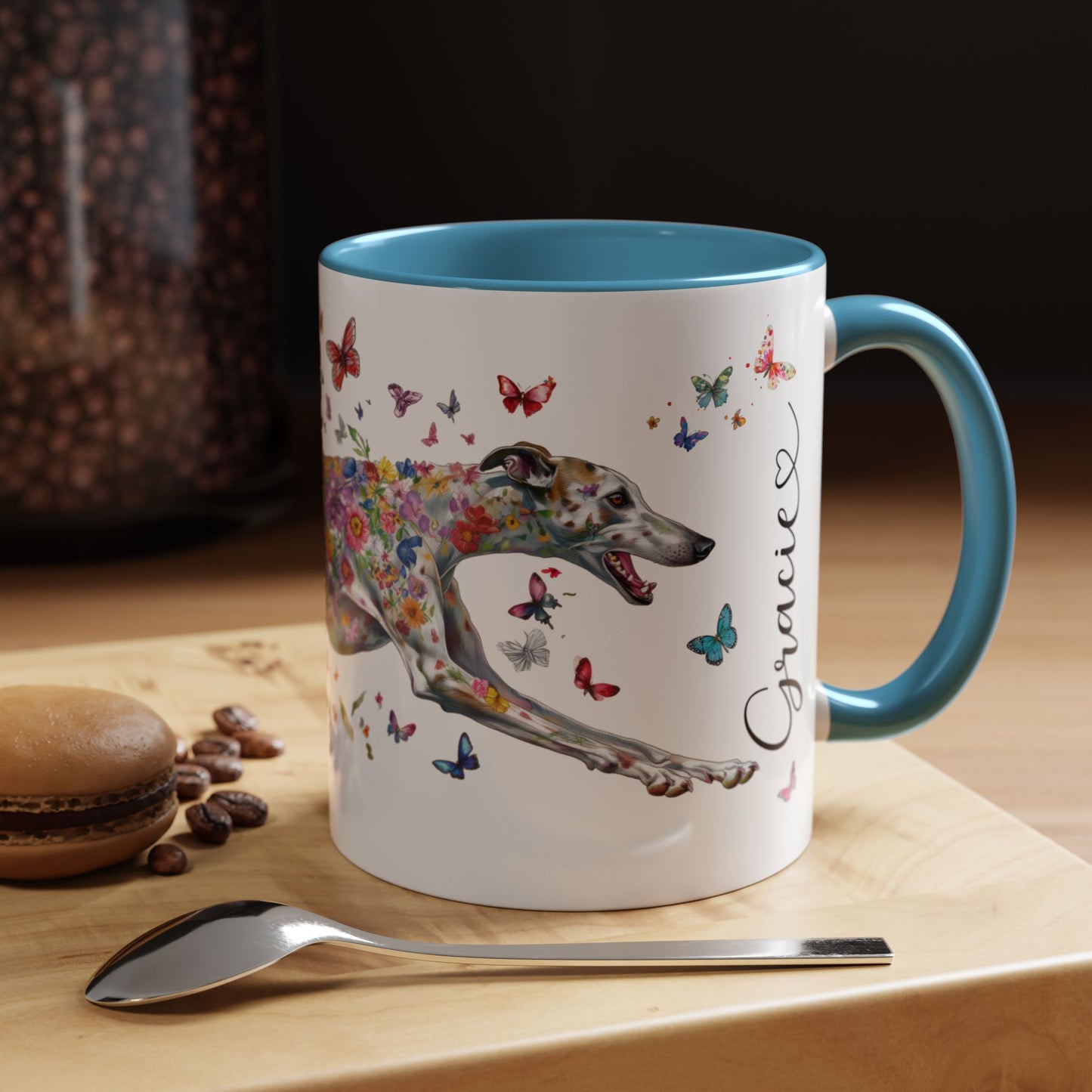 Greyhound #5 Personalized Accent Mugs, 11oz