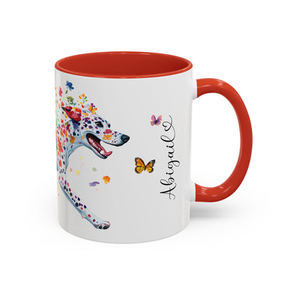 Dalmatian Personalized Accent Mugs, 11oz