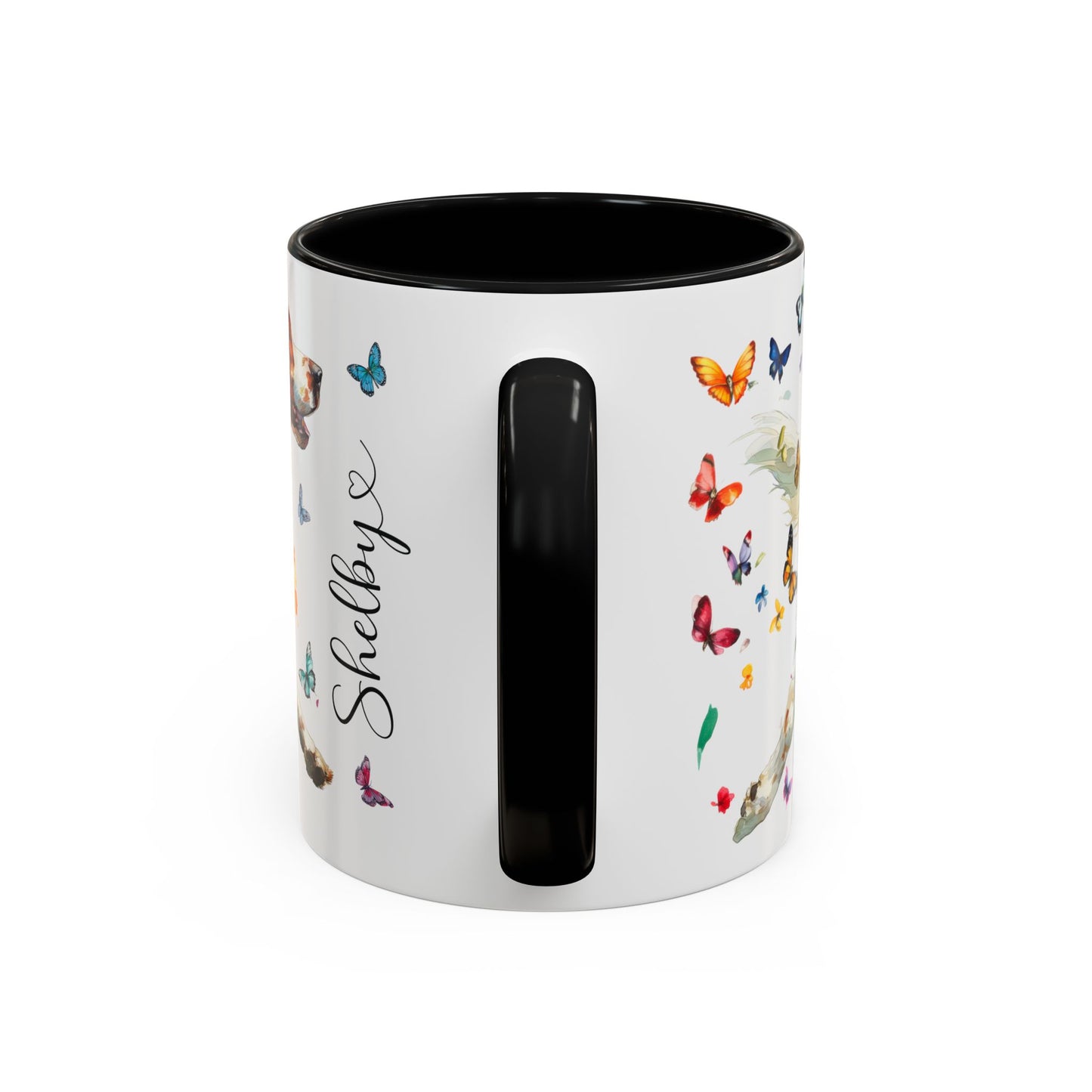 Irish Red & White Setter, Personalized Accent Mugs, 11oz