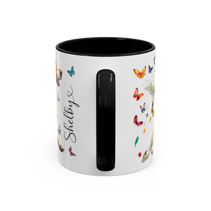 Irish Red & White Setter, Personalized Accent Mugs, 11oz