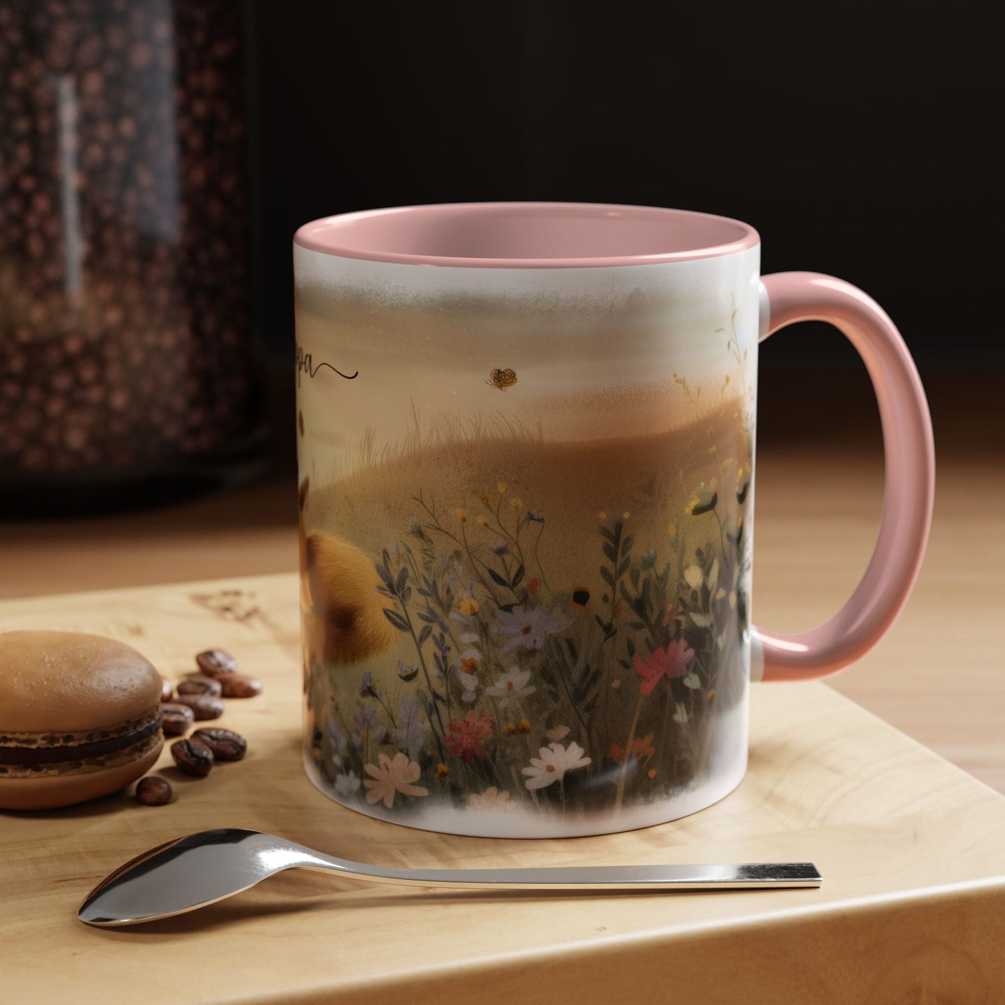 Fox sleeping #1 Personalized Accent Mugs, 11oz