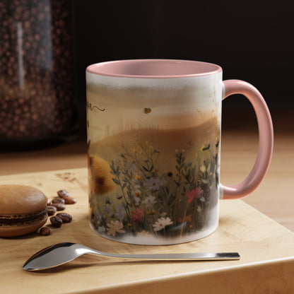 Fox sleeping #1 Personalized Accent Mugs, 11oz