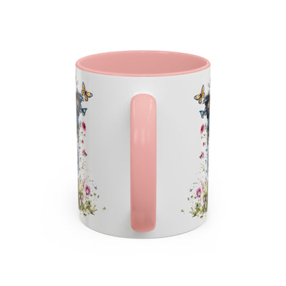 Border Collie #3 Personalized Accent Mugs, 11oz