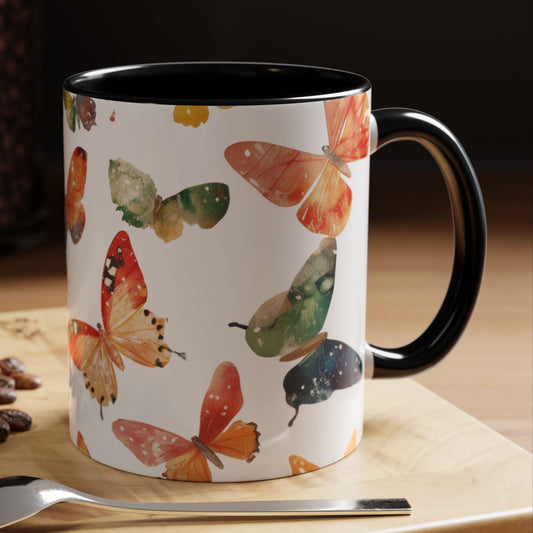 Butterfly Accent Mugs, 11oz & 15oz - USA ONLY