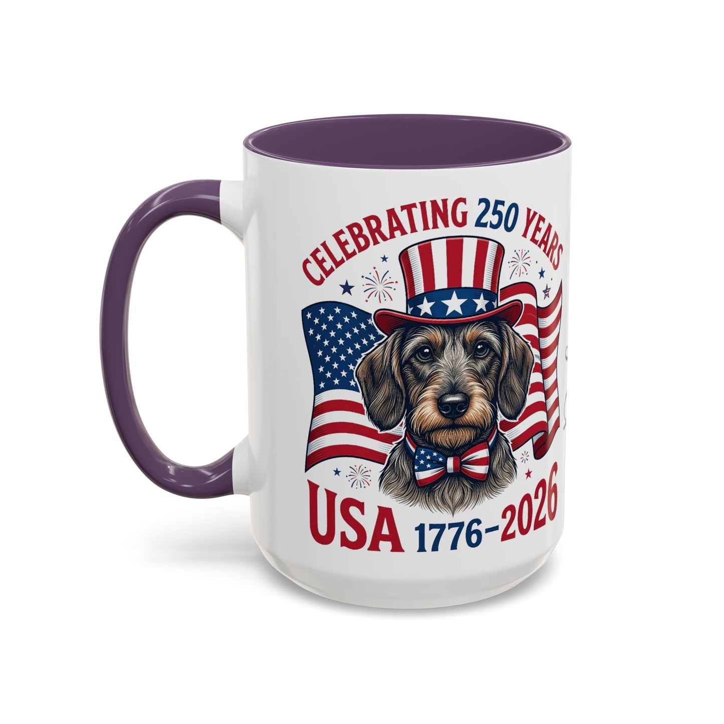 Dachshund #2 - 250th Celebration Personalised  Accent Mugs, 11oz & 15oz