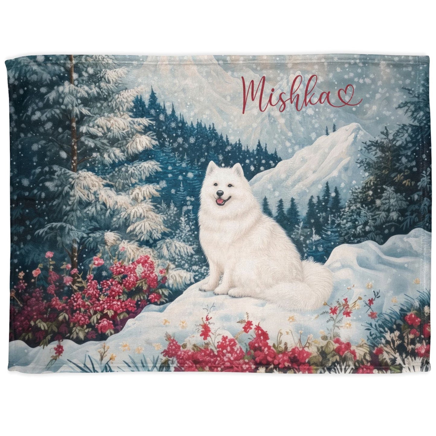 Samoyed Snow #1 Personalised Blanket