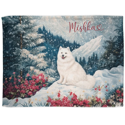 Samoyed Snow #1 Personalised Blanket