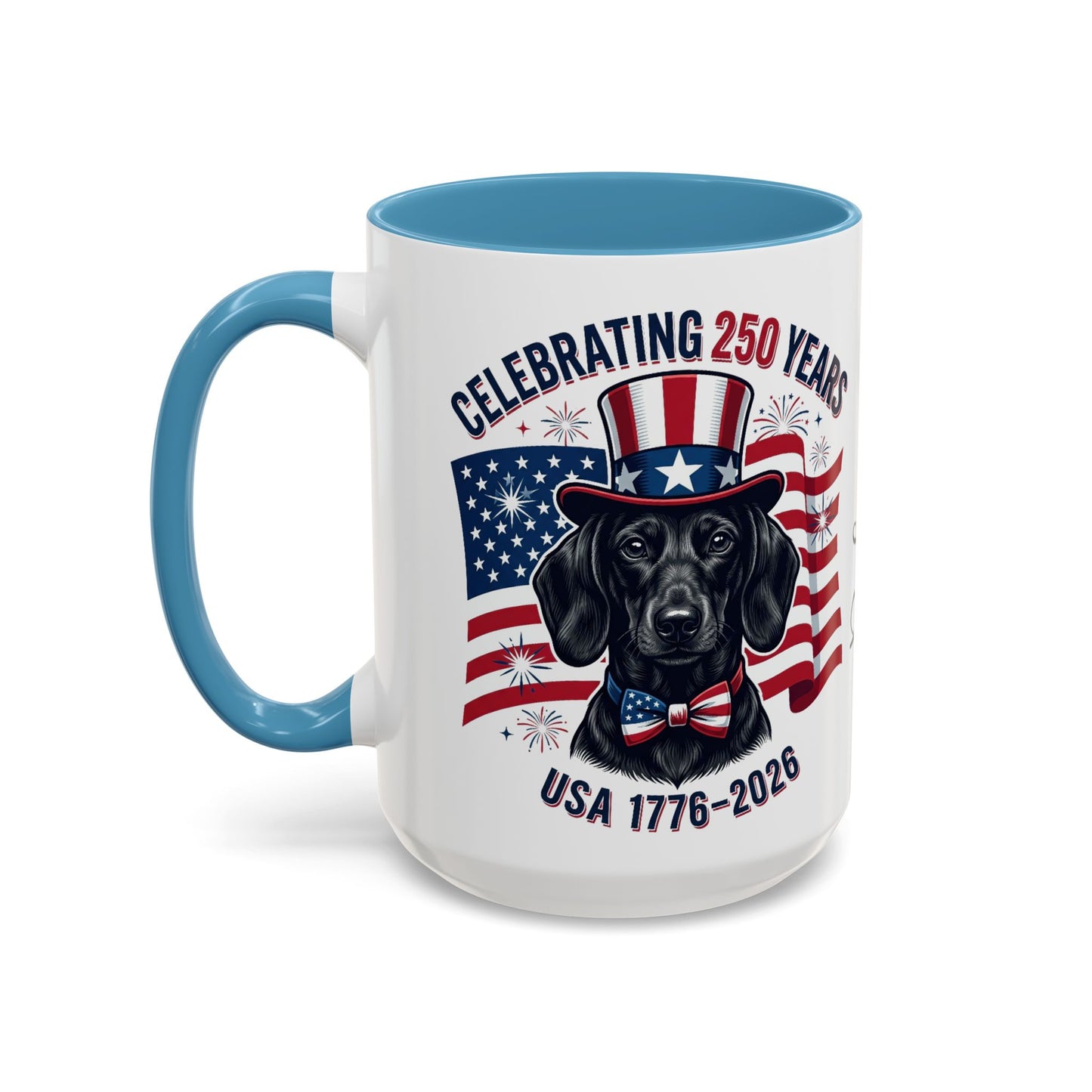 Dachshund #1 - 250th Celebration Personalised  Accent Mugs, 11oz & 15oz