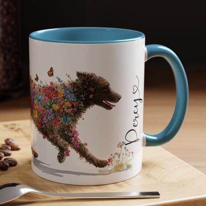 Curly Coated Retriever #1 Personalized Accent Mugs, 11oz