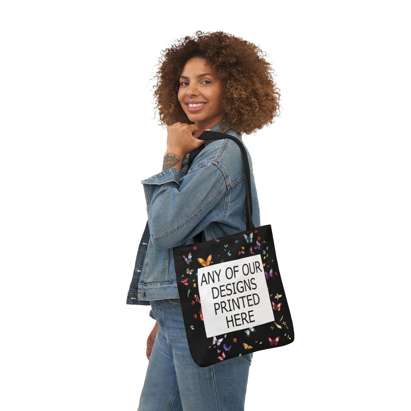 ANY OF OUR DESIGNS - BLACK Canvas Tote Bag,