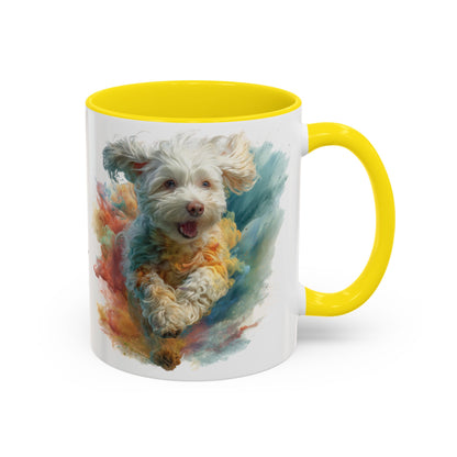 Mini Doodle Paint Colourful Personalised Accent Mugs, 11oz