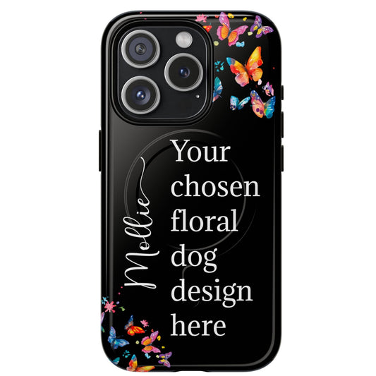 Magnetic Tough iPhone Case, Personalized from ANY OF OUR DESIGNS, Black case.